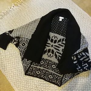 Black & Gray Cocoon Cardigan